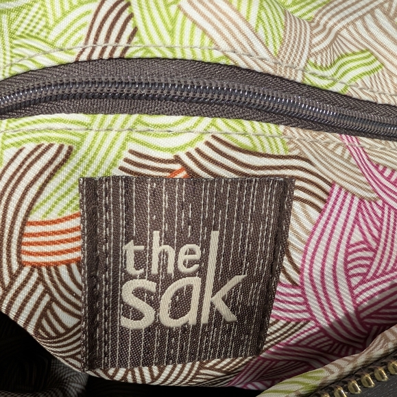 The Sak Sequoia Brown Pebbled Leather Hobo Bag, 11x13x4", EUC - Picture 10 of 12